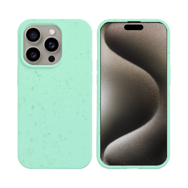 Coque Biodégradable iPhone 15 Pro Vert Menthe